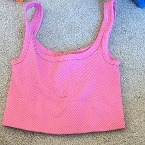 Nikibiki Vibrant Pink Ribbed Crop Top